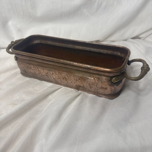 Antique copper oval pan - pan, brass
